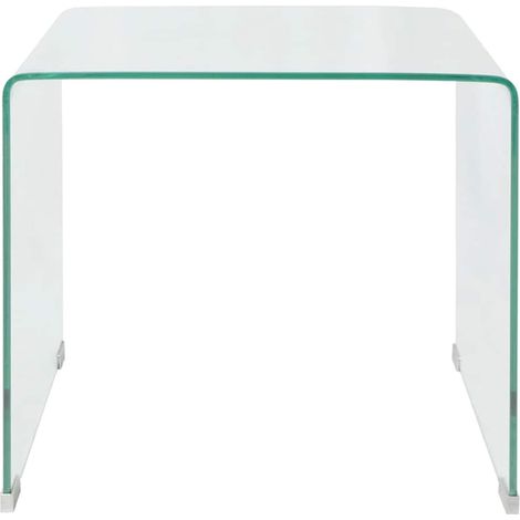 Maison Exclusive - Tavolino da Caffè in Vetro Temperato 49,5x50x45 cm Trasparente (1/5)