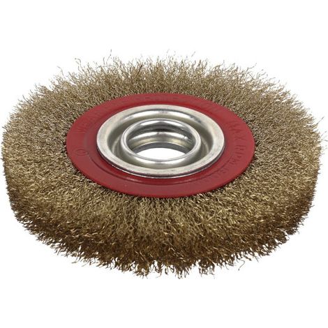 Rueda Alambre Ondulado Acero Latonado 0.3 mm Ø                          150 mm                            32 mm             6.000