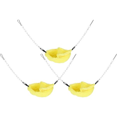 3 Pièces Niche Suspendue en Forme de Banane pour Hamster, Lit Hiver Chaud et Nid Douillet pour Petite Cage