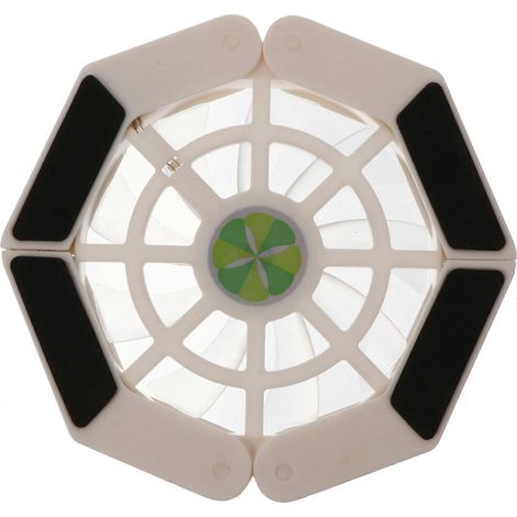 Ventilateur de refroidissement multifonction pour ordinateur portable (grand format) avec lumière intégrée-16.00X16.00X2.70CM-White (1/4)