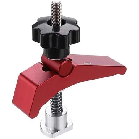 T-Slot Clamp Rail, Pince Fente T Outil Pince de Maintien en Alliage d'aluminium Pince de Presse à Fente en T Outils à Bascule à Dégagement Rapide Horizontal pour le Travail du Bois (1/5)