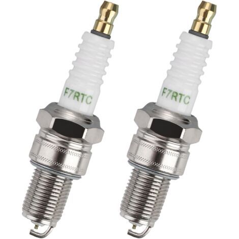 BUNTHAUS Lot de 2 F7RTC Bougie D'allumage Borne Solide Remplacer, Bougies D'allumage de Voiture Compatibles avec NGK BPR6ES Bosch WR6DC WR7DC Denso W20EPR-U MTD Champion RN9YC RN10YC OEM pour Voitures (1/5)
