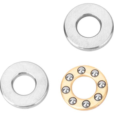 Lot de 10 roulements à billes de butée miniatures précis à gorge plate en acier (F4-9M 4x9x4mm) (1/5)