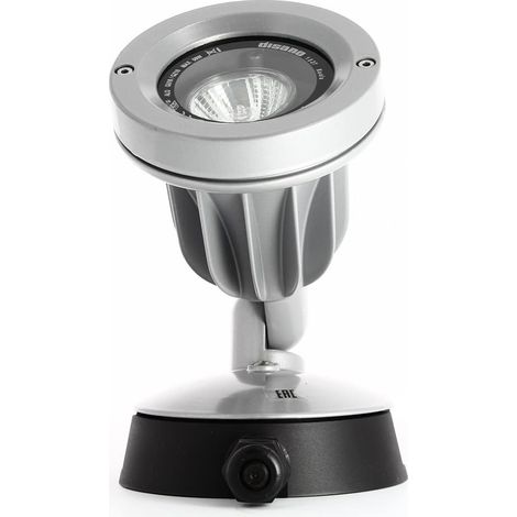 Disano koala portalampada lampadina led inclusa 7w attacco gu10 in alluminio colore grigio 43181500 (1/5)