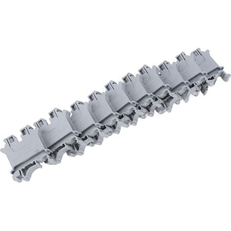Bloc de connexion à vis 50 unités, rail DIN 35 mm, cuivre étamé, 76A 800V, bornier modulaire UK-10N (1/5)