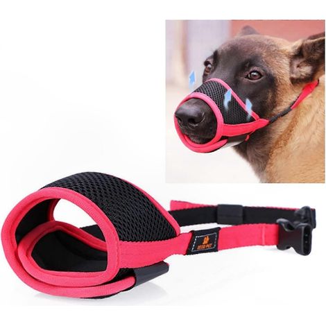 Muselière chien réglable en tissu respirant doux, anti-morsure et anti-aboiement, tailles S, M, L pour toutes races (1/5)