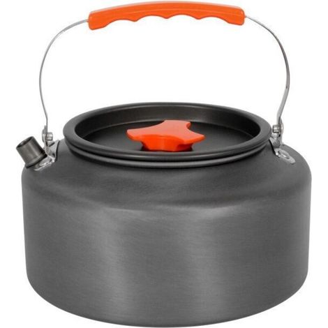 Bouilloire sifflante, bouilloire en acier inoxydable de 3 L avec poignée en grain de bois, bouilloire de camping de grande capacité, théière de cuisine pour cuisinière à gaz et cuisinière à induction, (1/5)