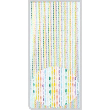 TRADE SHOP - Tenda Moschiera Con Fili Perline Decoro Multicolore In Pvc 100x220cm Tpl04 017336 -