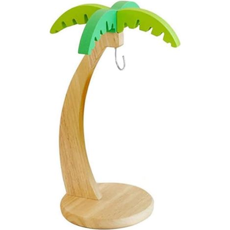 Support banane en forme de palmier avec crochet en acier inoxydable, design élégant et robuste pour comptoir et table. (1/5)