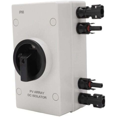 1000V 32A Solar PV DC Isolator Disconnect Switch, IP66 Waterproof Solar System Combiner Box Solar PV Isolator for RV, Boats, Solar Power System (1/5)