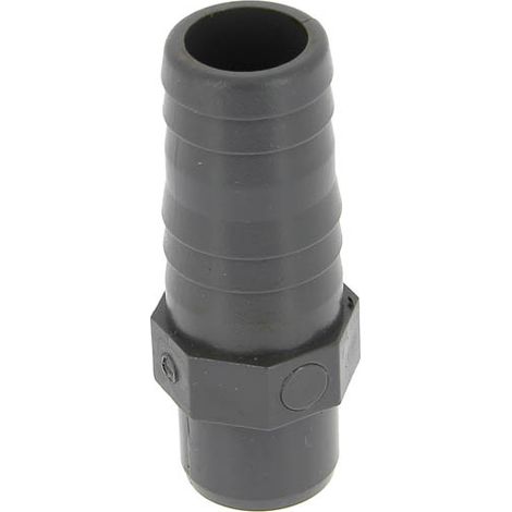 Embout PVC pression à coller mâle Ø25 cannelé PN16 – 16 Bar à 20°C – Raccord léger pour réseaux d'eau froide – Norme EN 1452-3 – Irritec Spa