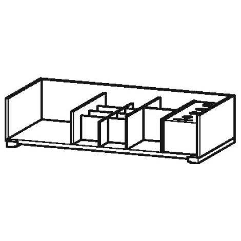 Sistema d'arredo Duravit XSquare per mobili di larghezza 80,0 cm, senza foro per sifone, posizione a sinistra, accanto alla ceramica, Colore (anteriore/corpo): Noce massello - UV9730L7777 (1/2)