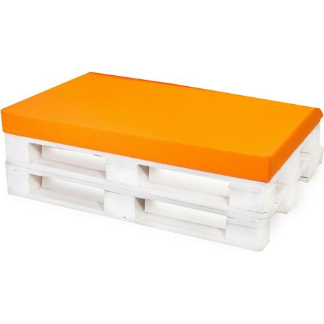 Coussin pour palette 120x50 orange, coussins de jardin, grands coussins de sol, coussins de sol pour enfants Coussin d'extérieur (1/4)
