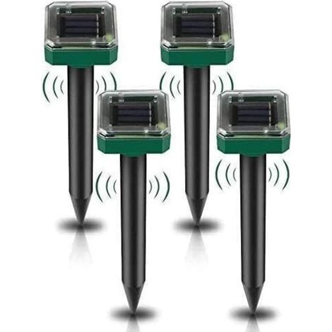 6626cm Lot de 4 Répulsifs Solaires à Ultrasons, Répulsif Anti-Taupes Solaire Souris Repr Exterieur pour Jardins Taupes Campagnols Gophers Serpents ou Autres Autres Rongeurs (1/5)