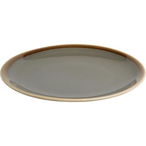 Lot de 6 assiettes rondes plates (Ø)230 mm, en porcelaine (1/4)