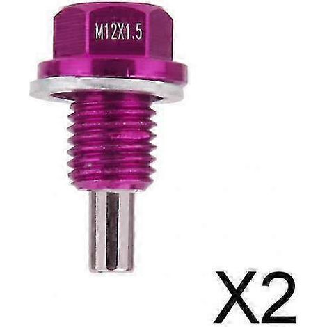 2-5er-Packung M121,5 Universal Lila Magnetische Ölwannen-Ablassschraube Quetschverschluss 2 Stück SZRH AM