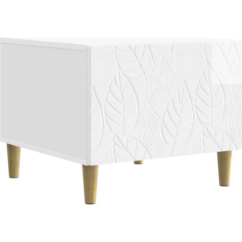 Couchtisch Hochglanz Weiß 50 x 49 x 40 cm Holzwerkstoff vidaXL
