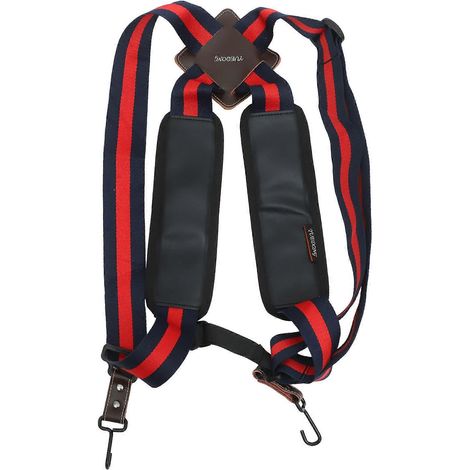 Sangle d'épaule double en polyester pour tambour africain (1 pièce) - Sangle pour instrument de percussion adulte-66X17X2CM-Red (1/3)