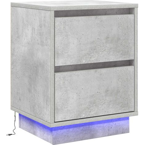 Maison Exclusive - Armadio da Notte Grigio cemento 39 x 34,5 x 50 cm