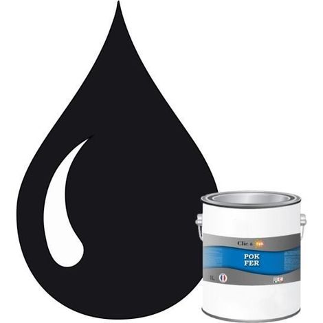 Peinture Fer Antirouille – Métal Extérieur Intérieur, Satinée, Protection Rouille - 1L - RAL 5004 - Bleu noir