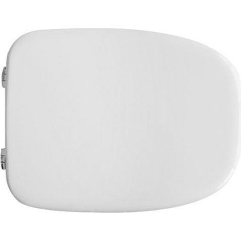 Abattant WC pour Pozzi Ginori blanc Cuvette carre'e 44,3 - 45,5 x 35,5 cm Abattant WC avec charnie'res re'glables et sie'ge en fonte de bois (1/3)