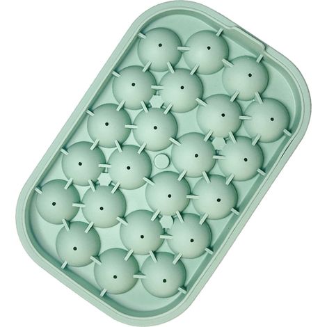 Bac à glaçons rond pour réfrigérateur, moule à glaçons rond, permet de réaliser des petites boules de glace de 2,5 cm, machine à glaçons sphériques, pour le thé, le café ou pour conserver du poisson. (1/5)