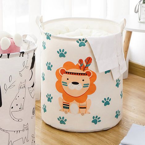 Panier à linge sale pliable pour vêtements, jouets et autres articles de toilette, seau de rangement Lion 100L (1/5)