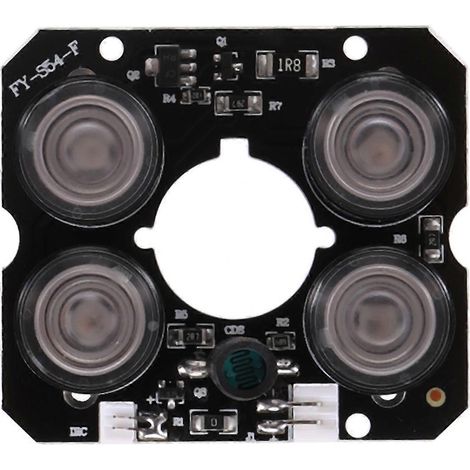 Projecteur LED infrarouge à 4 éléments (diamètre 52 mm) pour caméras de vidéosurveillance avec vision nocturne (1/5)
