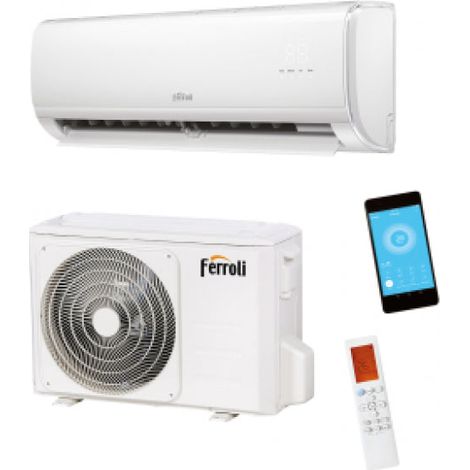 Ferroli - Climatizzatore/condizionatore a parete inverter monosplit 12000 btu gas r32 wi-fi - alexa - google home - modello: Giada