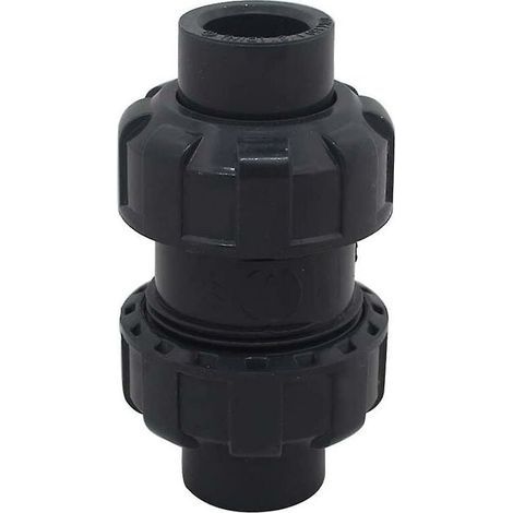 Clapet anti retour a boule 20 25 32 40 50 63mm clapet piscine clapet antiretour anti refoulement pvc vanne soupape anti retour (Diamètre intérieur 50mm)Gris foncé (1/4)