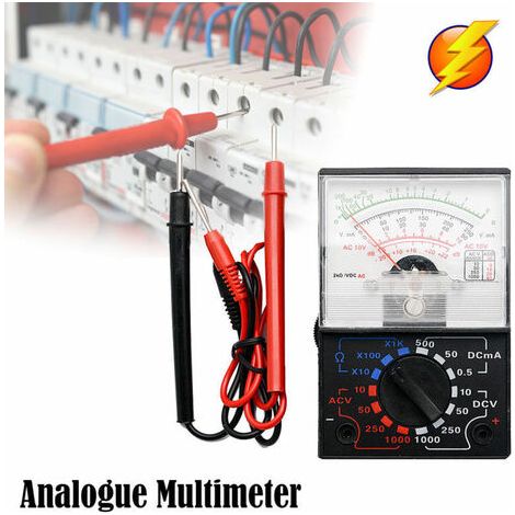 Multimètre analogique, voltmètre électrique, testeur de continuité YX 1000 A AC DC