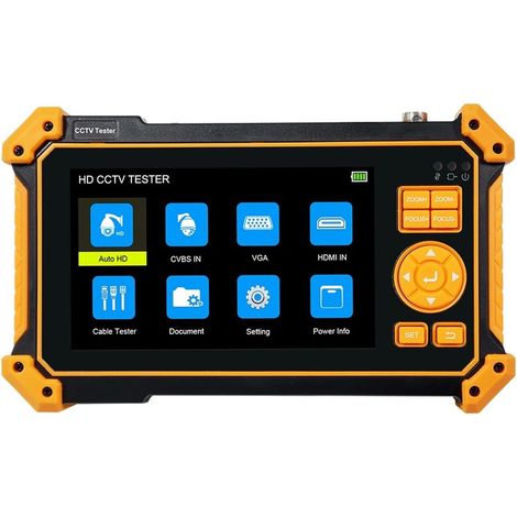 Testeur de vidéosurveillance prenant en charge la caméra IP Testeur De Vidéosurveillance 5 Pouces, Caméra De Vidéosurveillance 8MP SDI AHD CVI TVI, Moniteur 4K Cftv Avec Traceur De Câble VGA RS485 UTP (1/5)