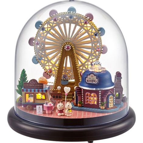Kit de Maison Miniature avec LED pour Décoration de Noël et Cadeau Créatif DIY (1/5)