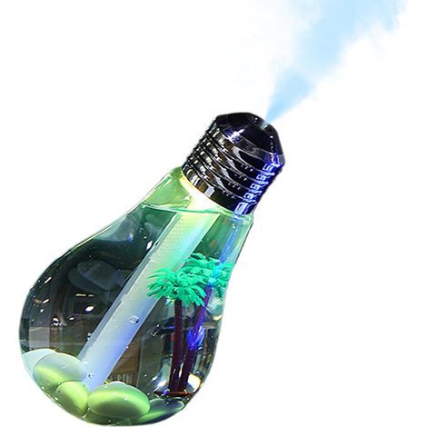 Humidificateur pour la chambre à coucher, humidificateur portable 400 ml avec 7 lumières de couleur, purificateur rechargeable design poires pour la maison amis anniversaire bureau table de chevet (1/5)