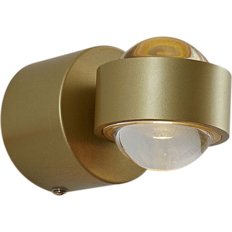 Design Wandleuchte Messing inkl. LED IP44 - Lens