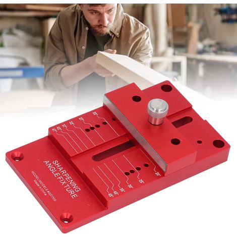 Le dispositif de fixation d'angle du support d'affûtage est un gabarit d'angle adapté aux ciseaux à bois. (1/5)