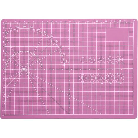 Tapis de Découpe, Tapis de Couture, Base de Coupe, Plaques de Coupe, Tapis de Découpe Auto-Cicatrisant, pour Tissu, Matelassage, Couture, Scrapbooking (Rose)