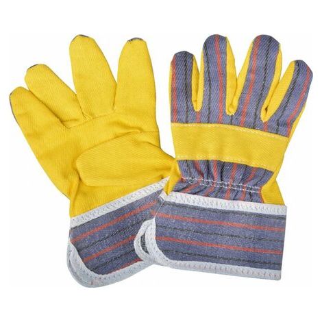 Guantes de jardinería infantiles, 18 cm - algodón transpirable, amarillo brillante - adecuados para actividades de bricolaje y jardinería - aptos para niños a partir de 4 años—2-2:FORTELIX H (1/2)
