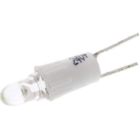 Voyant à LED, lampe 3 mm Blanc, 2 broches, 24V c.a. / V c.c. ( Prix pour 1 )