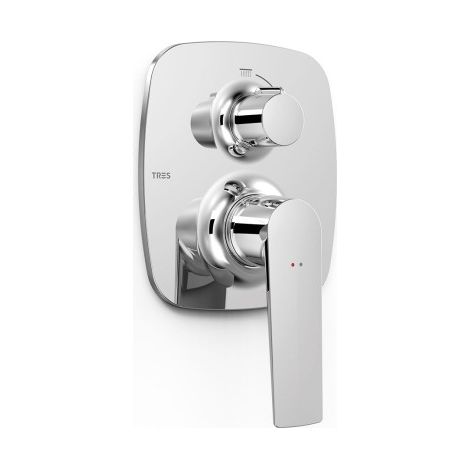 Pièce apparente pour boîtier encastré Rapid‑box 2 voies Loft Chrome - TRES 22228101