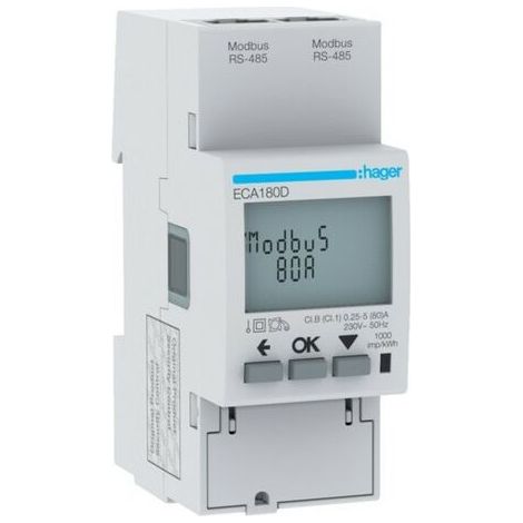 COMPTEUR MONO 80A AGARDIO MID - GESTION DU BATIMENT HAGER ECA180D (1/3)