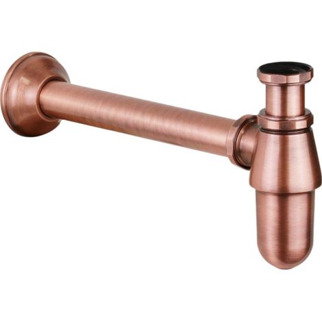 Sifone per lavabo e bidet a bottiglia 1"1/4 Rame antico Zanetti 077114CM25R Rame