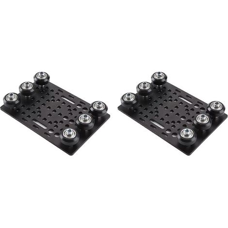 Ensemble de 2 plaques de portique à rainure en V (20-80 mm) avec 6 roues pour imprimante 3D et machines CNC (1/5)
