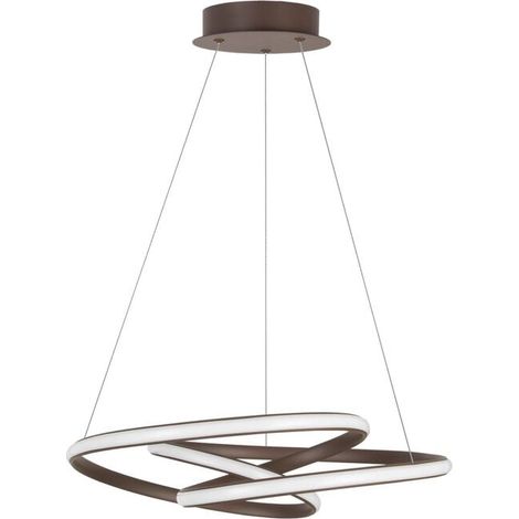 [NEUWERTIG] B-Ware Nova Luce Pendelleuchte Hängeleuchte MENTON LED Kaffeebraun Warmweiß dimmbar (1/2)