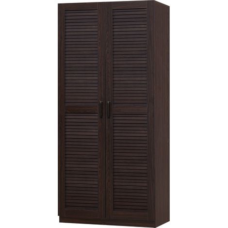Armadio camera da letto armadio moderno contenitore senza tempo 1 ripiano MDF 176 x 80 x 52 cm effetto noce scuro 030006375