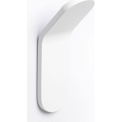 percha tik 25x80x30 blanco mate  con adhesivo 3m. resistencia 3kgs.