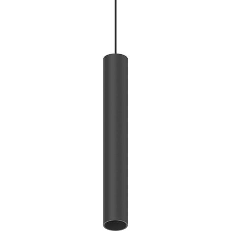 Pendente Tubolare On-Off Ego Alluminio Nero Led 12W 3000K Luce Calda (1/5)