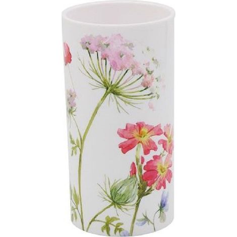 Cepillo De Dientes De Plástico Blanco Vaso Accesorio De Baño Con Flores 69923 - (1/2)