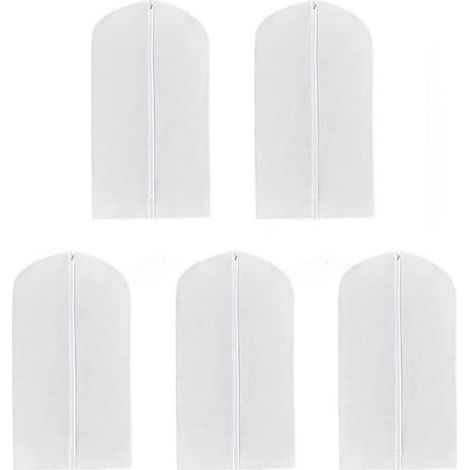 5X Housse de Vêtement Anti-Poussière Sac de Rangement Manteau Complet Couverture Pochette Transparent Pliable Suspendu,211 (1/4)