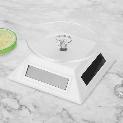 Plateau Rotatif 360° pour Bijoux - Support de Présentation Tournant en Blanc (Organisateur) (1/5)
